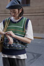 Sandro Mocoloni retro-hit color loose casual cover knit Machia 100 hitch lean and lazy sweaters