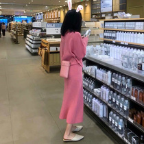 Sandro Mocoloni Early Autumn New Temperament Casual Sweater Goddess Suit Light Cooked Mesh Red Knit Suit