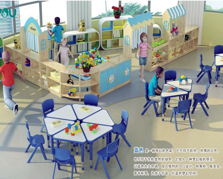 Kindergarten Combo Cabinet Solid Wood Cartoon Toy Cabinet Children Corner of Corner Containing Finishing School Bag Cabinet