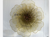 European-style wrought Lotus wall ornaments three-dimensional flower wall wall metal Hotel Art soft three-dimensional wall accessories pendant