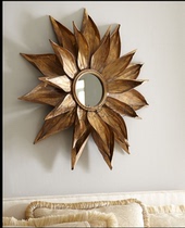 Wrought iron lotus leaf wall hanging lotus wall ornaments wall decoration club soft decoration on the background wall