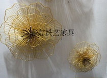 Wrought iron wire Lotus Leaf Lotus wall hanging lotus leaf wall decoration hotel soft furnishings lotus leaf wall hanging