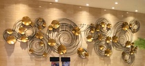  Wrought iron wall hanging lotus lotus leaf wall decoration Chinese pendant Hotel background soft decoration home wall decoration pendant