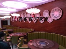 Metal wall decoration lotus leaf wall hanging wrought iron water lily Wall pendant hotel living room lobby model room soft decoration crafts