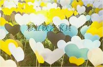 Iron Lotus Leaf plug-in love plug-in wall decoration hotel club soft decoration background wall decoration