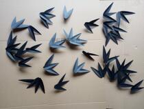  New Chinese style Modern simple wrought iron three-dimensional bamboo leaf wall hanging home living room background wall decoration wall decoration wall decoration jewelry