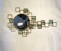 Wrought iron lotus leaf wall hanging lotus wall ornaments wall decoration club soft decoration on the background wall