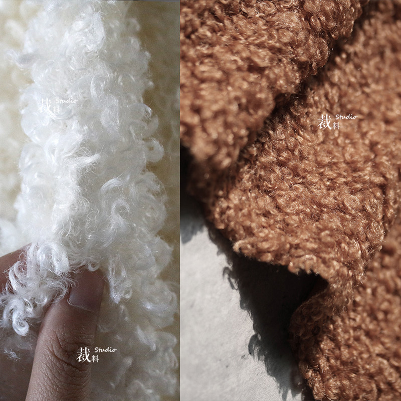 Wool Roll Imitation Lamb Suede Cloth Thickened Plush Leather Grass Jacket Clothing Australia Curly Wool Fabric Rib Fabric