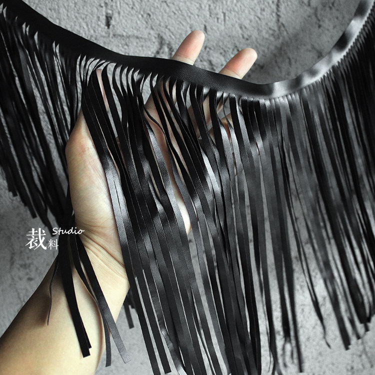 Seagrass strip single-sided leather tassel striped lace clothing accessories dress dress handmade DIY decorative fabric