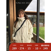 Wang Maidens shop lamb coat autumn and winter Korean version of loose American casual Joker plus velvet thick motorcycle jacket