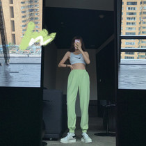 Wang Maidens shop Foot sports pants new spring and autumn thin Joker casual straight loose loose wide leg high waist pants