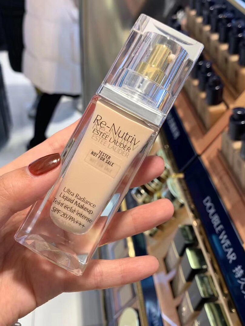 The new version of Estee Lauder Platinum luxury pet liquid foundation sample color test