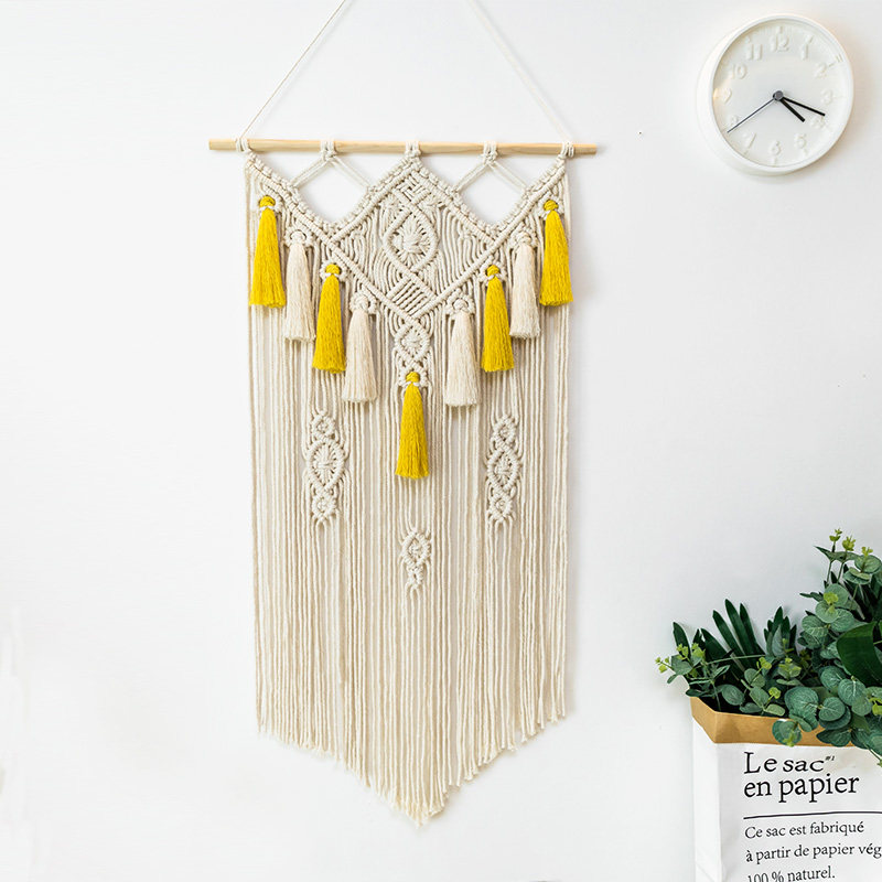 Chaohui Diy Material Handmade Tapestry Tapestry Cotton Rope Woven Hanging Cloth Headboard Genguan Background Cloth Electric Meter Box Decoration