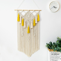 Zhaohui diy material Handmade tapestry tassel cotton rope woven hanging cloth bedside porch background cloth meter box decoration