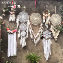 Dreamcatcher feather pendant wind bell pendant Dream weaving net Wedding wedding decorations Creative hand woven jewelry