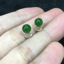 Natural Hetian Jade Hetian Jasper 18K earrings earrings Russian Jasper 18K gold Jasper 18K gold Jasper earrings