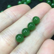 Natural Hetian Jade Hetian Jasper half-hole beads scattered Russian Jasper 6mm Jasper round beads