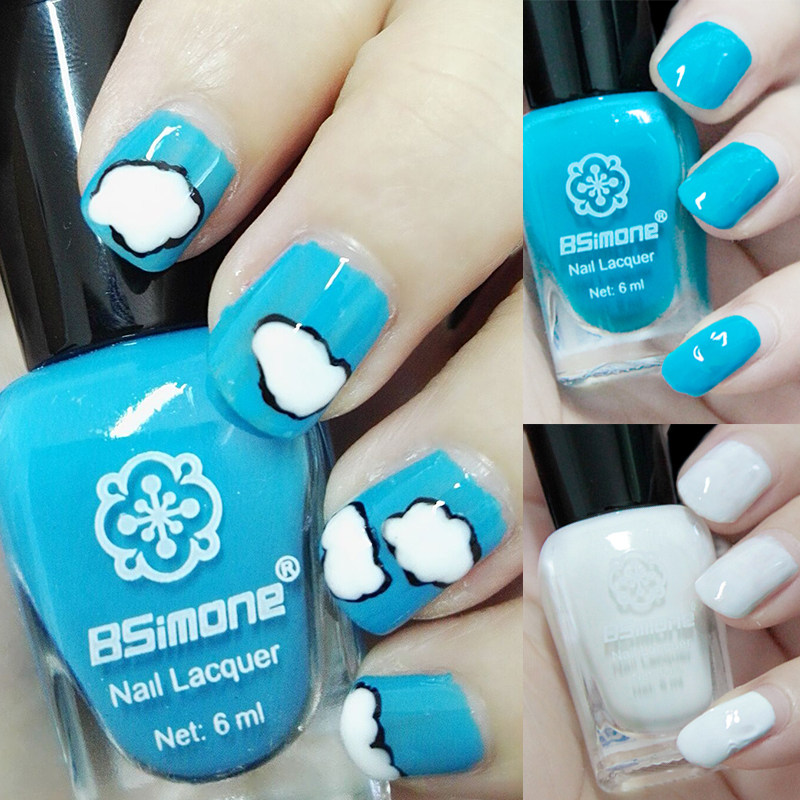 S.A 无味无毒环保Q版SA水性可剥可撕指甲油撕拉式指甲水 清新豆绿