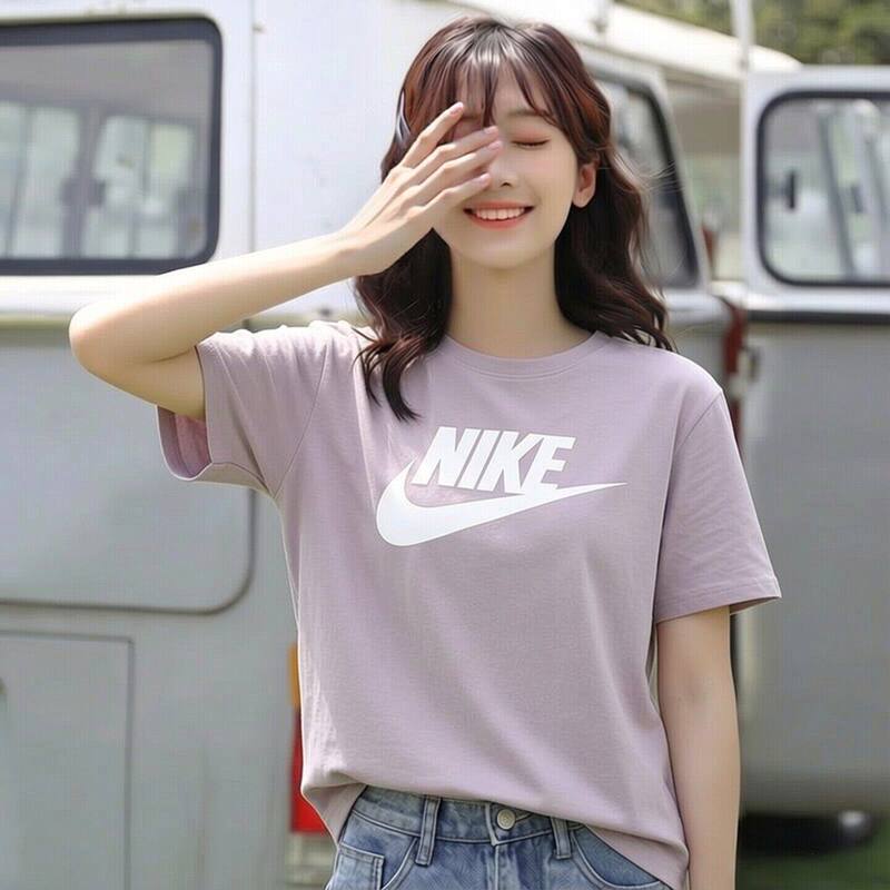 26 Summer New Nike Women's Short Sleeve T-Shirt with Large Letter Logo, Pure Cotton, Round Neck, Casual Sports T-Shirt Dx7907 26 Summer New Nike Women's Short Sleeve T-Shirt with Large Letter Logo, Pure Cotton, Round Neck, Casual Sports T-Shirt Dx7907