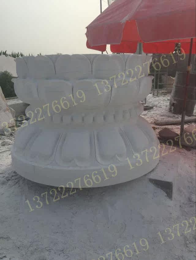 Stone lotus seat Buddha statue Sumeru seat White marble temple Guanyin Marble bluestone lotus table Lotus base table
