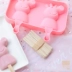 Câu chuyện của đầu bếp Người xã hội Peggy Stick Ice Mold Home Cartoon Silicone DIY Ice Cream Ice Cream Mold - Tự làm khuôn nướng