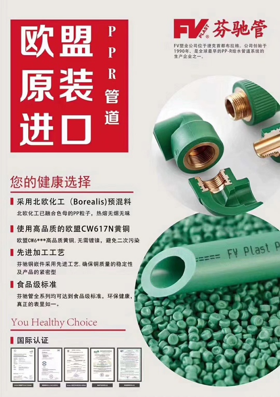 Fenchi Pipe Eu Czech Original Imported Fenchi Water Pipe Elbow Straight Connector -20-25-32Ppr Water Pipe