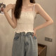 French wood ear camisole women's inner fashion design sense niche outer wear bottoming hot girl tube top top summer