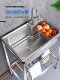 Kitchen Stainless Steel Sink Single Bowl Dishwashing Sink with Stand, Household Thickened Sink, Outdoor Handwashing Basin
