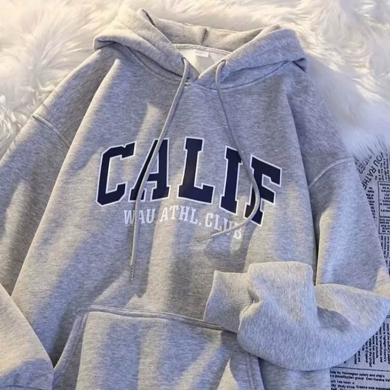 Оверсайз худи, тёплый унисекс «Tide» с принтом CALIF, разные размеры и цвета