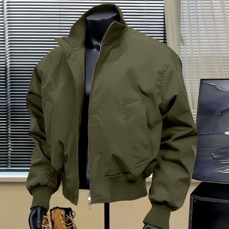 2026 Spring and Autumn Stand Collar Flight Jacket Loose Fit Men's American Workwear Windproof Windbreaker Short Baseball Jacket 2026 Spring and Autumn Stand Collar Flight Jacket Loose Fit Men's American Workwear Windproof Windbreaker Short Baseball Jacket
