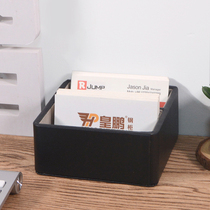 Business business card holder leather double box fashion Puppi business card box desktop card storage box business card sitting professional