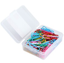 Del 0024 color paper clip 29mm 100 a box of metal stainless nickel plated paper clip office supplies