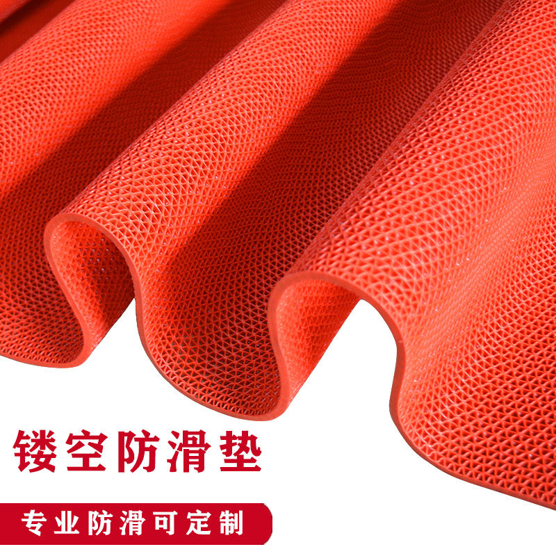 Bathroom Anti-Slip Mat Toilet Kitchen Powder Room Hollow PVC Plastic Bathroom Shower Waterproof Floor Mat