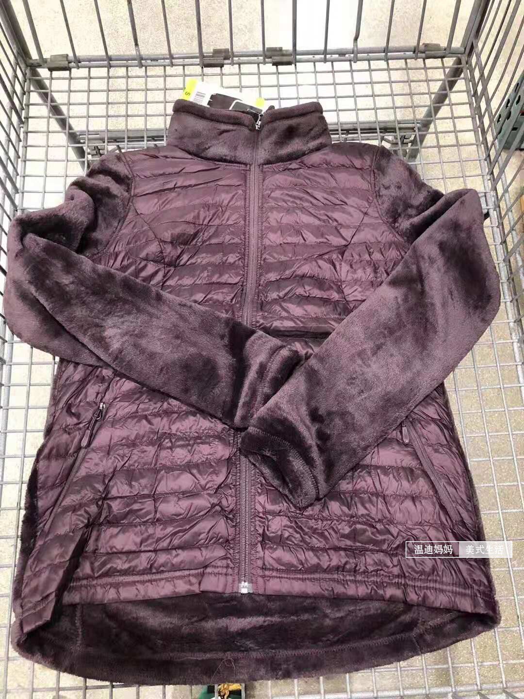 United States Direct mail 32 * degree ladies Goose velvet splicing down jacket with light and slim fit and laced duck suede jacket