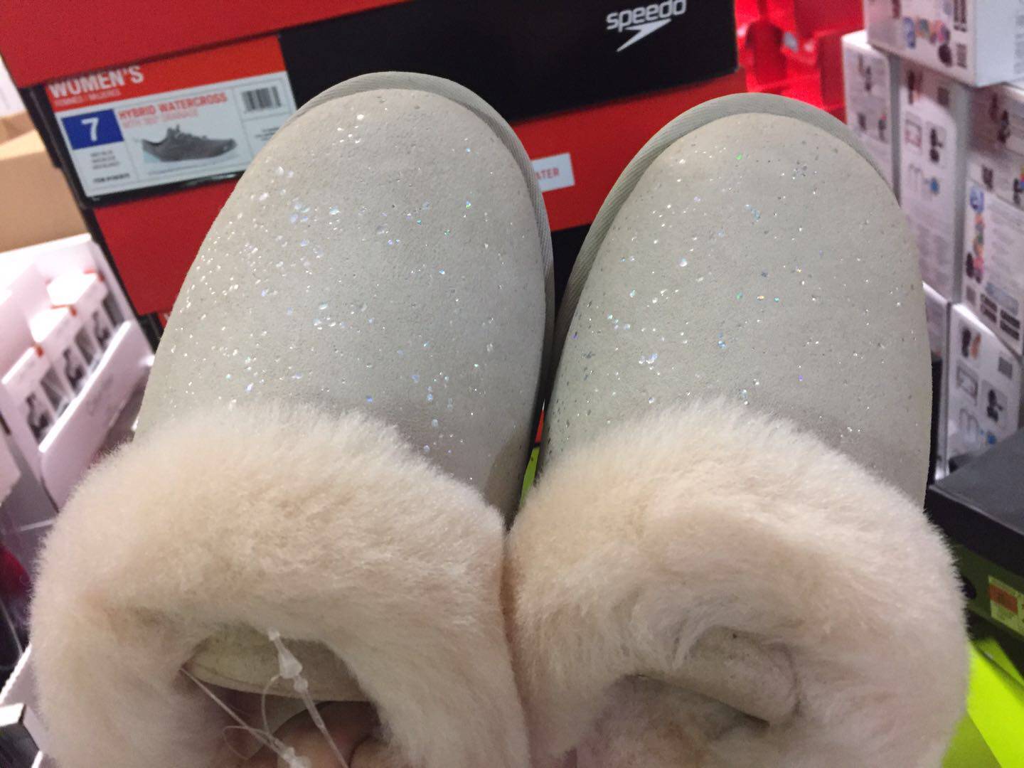 US direct mail Members mark Australian sheepskin wool slippers warm wool slippers