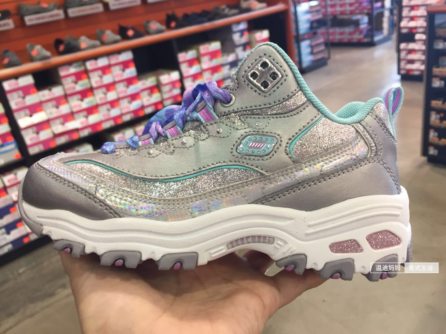 US Direct Mail Skechers SKECHERS Children's limited number of diamond panda shoes