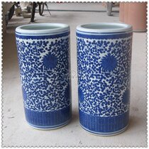 Value recommended Jingdezhen ceramic ornaments antique blue and white arrow tube calligraphy and painting tube cap vase home