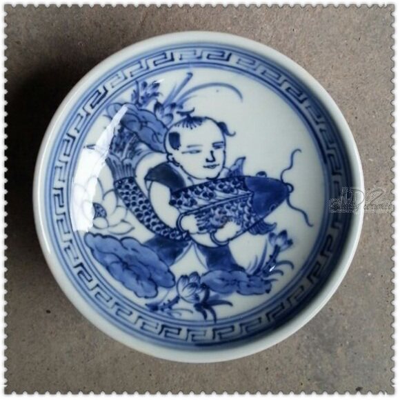 Supervalues Recommended Jingdezhen ceramic ware hand painted antique green flower for table home fruit tray fruit basin series special price