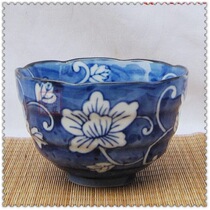 Value recommended Jingdezhen ceramic blue and white ornaments hand-painted Korean small Bowl art Bowl foreign trade porcelain