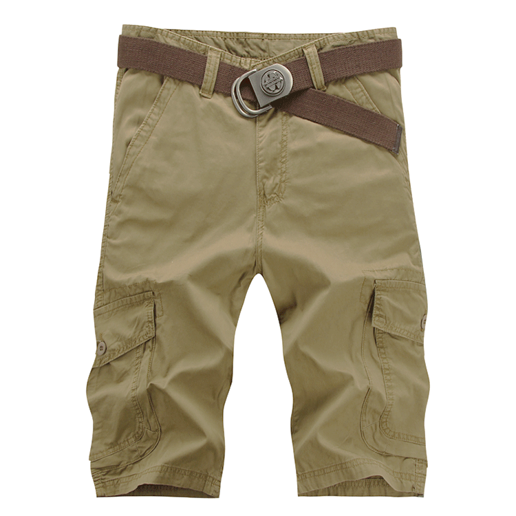 Mùa hè cắt quần nam dụng cụ quần short giản dị nhiều túi lỏng ống thẳng cộng với phân bón XL thể thao ngoài trời quần short nam