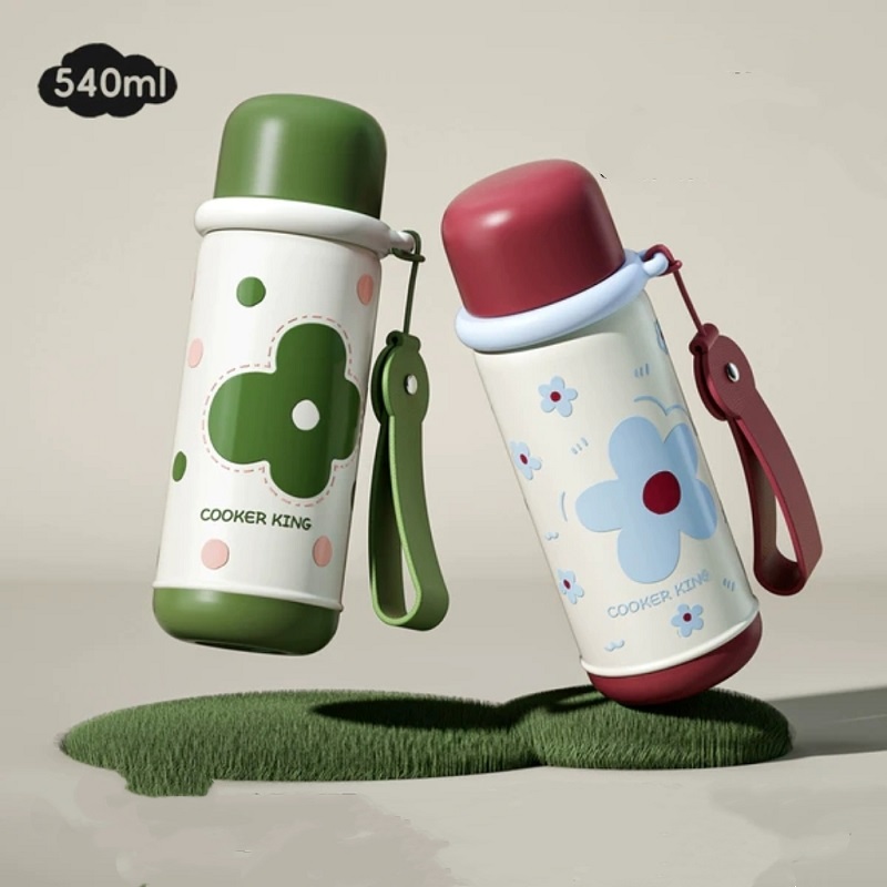 炊大皇保温杯女高颜值杯子大容量316不锈钢水壶学生便携儿童水杯