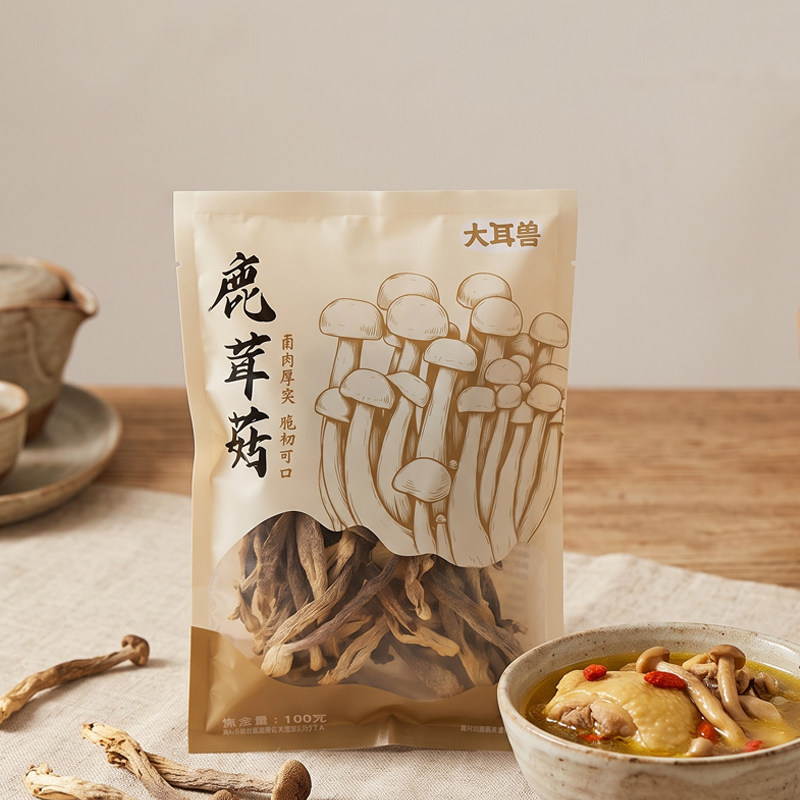 正宗福建鹿茸菇100g/袋干货无添加自然晾晒肉质厚实煲汤涮火锅y 火锅必囤实拍商品图