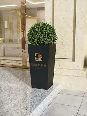 Outdoor wrought iron box combination indoor and outdoor anti-corrosion garden flower stand metal floor-standing garden flower pot planting large