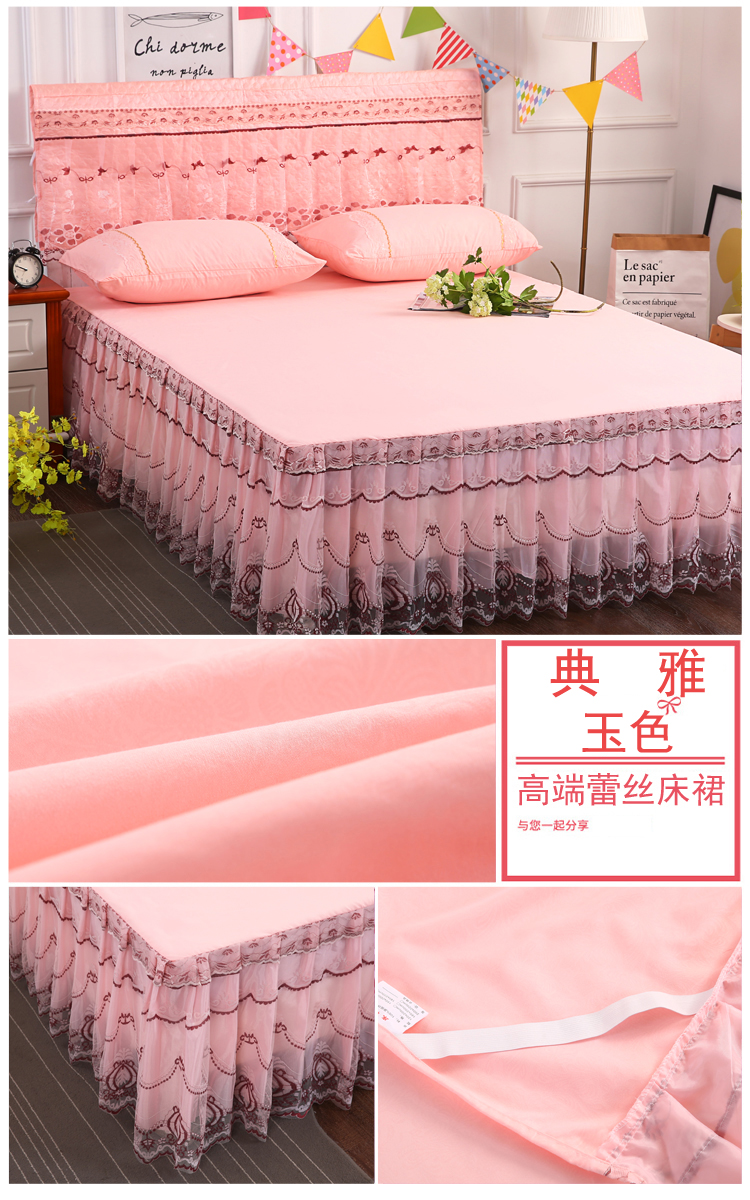 Châu âu ren giường bìa giường váy mảnh duy nhất 1.8 m trải giường cover mùa hè ren nệm bìa trượt