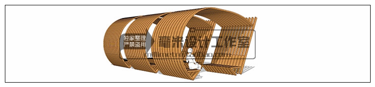 T73 现代廊架SU模型新亚洲新中式花架欧式风雨连廊sketchup景...-63