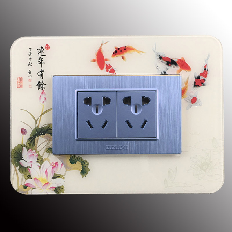 Switch Sticker Double Switch Socket Sleeve 118 Type Switch Sleeve 115 Type Power Socket Sleeve Household Acrylic Wall Sticker