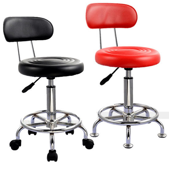Fashion Leather Lift Work Little Round Stool Will Guest Chair Reception Stool Little Bar Stool Small Bar Chair Swivel Chair