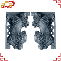 Tangu brick sculptures antique brick sculptures embossed wall-wall pendants Chinese emblems ancient built door heads to lions