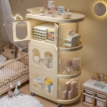 Maternal and infant storage cabinet baby feeding table baby supplies sorting cabinet milk soaking and complementary milk powder multi-layer storage rack