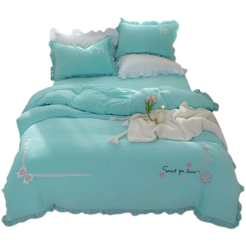 Зимняя простыня, коралловый комплект, двусторонний флисовый удерживающий тепло пододеяльник для принцессы, увеличенная толщина, 4 предмета